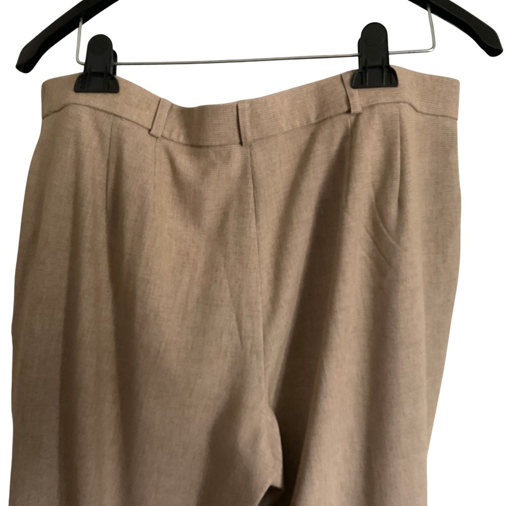 Soft by Avenue Women Beige Linen Blend Straight Leg Dress Pants 16 Petite - Picture 6 of 11